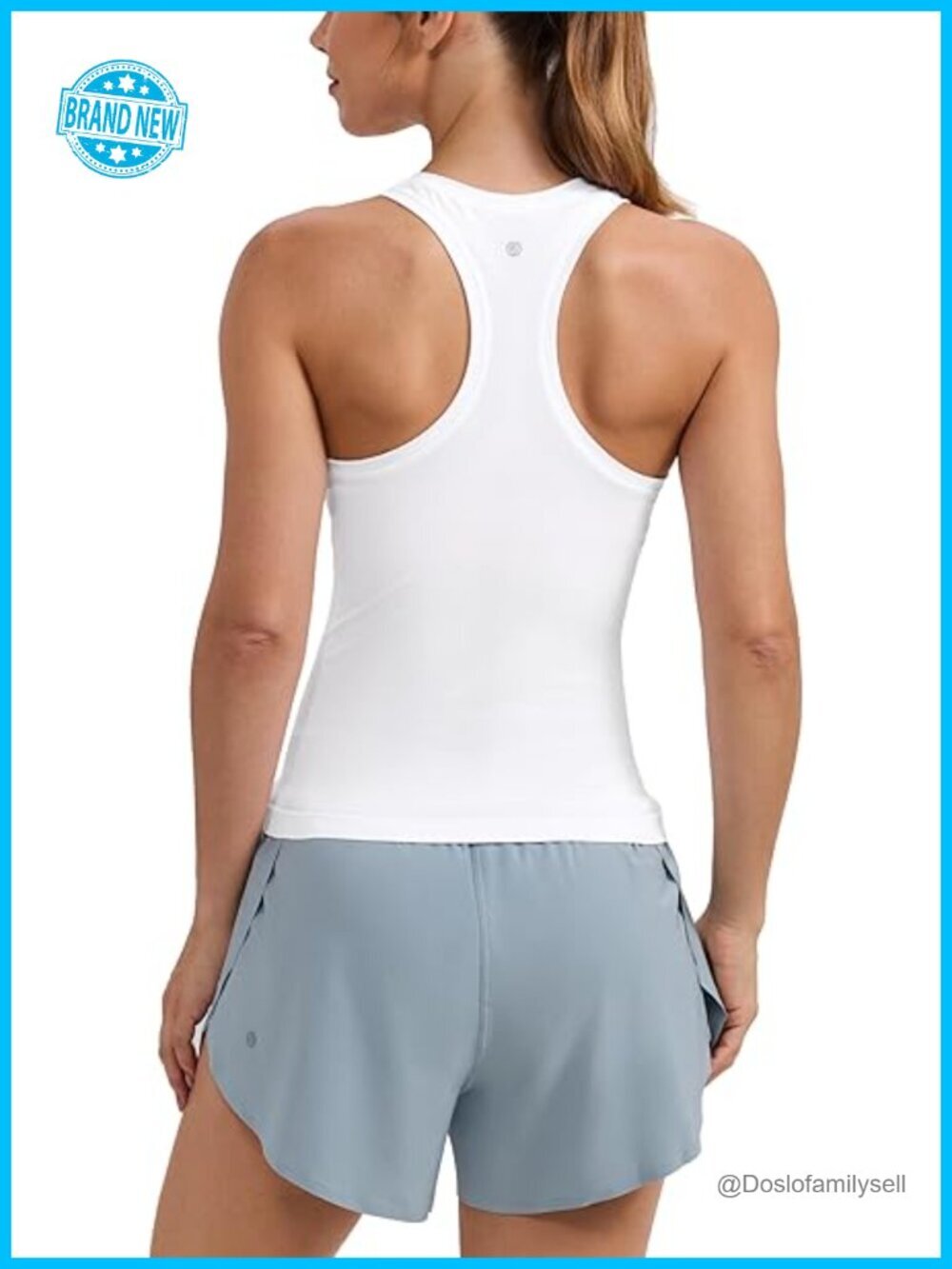 Seamless Racerback Tank Top for Running Gym Training Sleeveless Breathable
